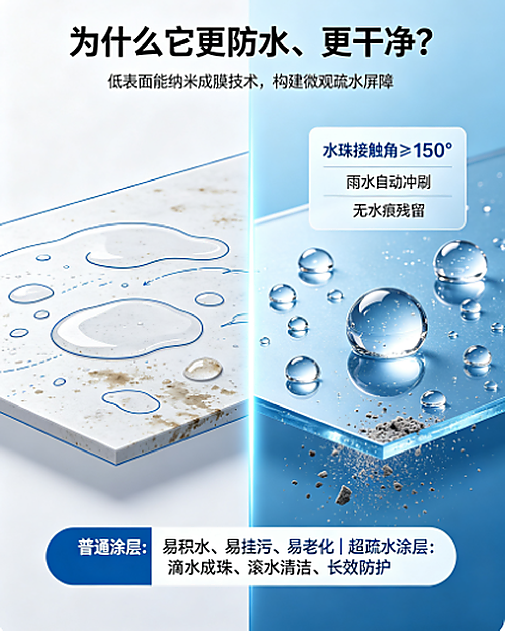 水膜铺开才导电,水珠滚走就断了金属离子的路