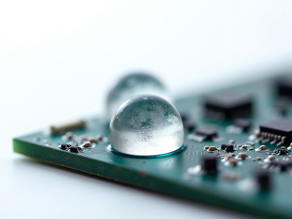 汽车电子控制板纳米涂层防护:水珠成球滚落