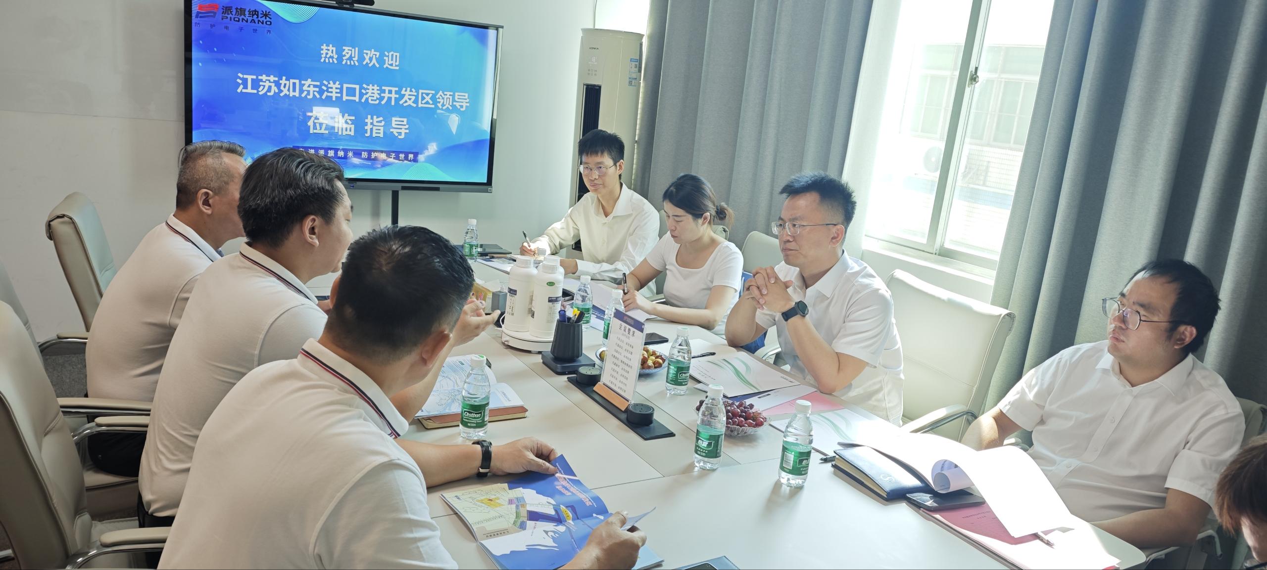 如东洋口港经济开发区领导到访派旗纳米