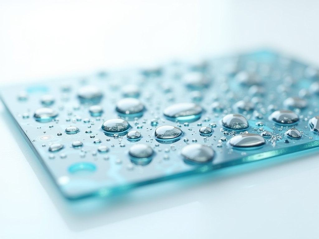 超疏水水珠滚落