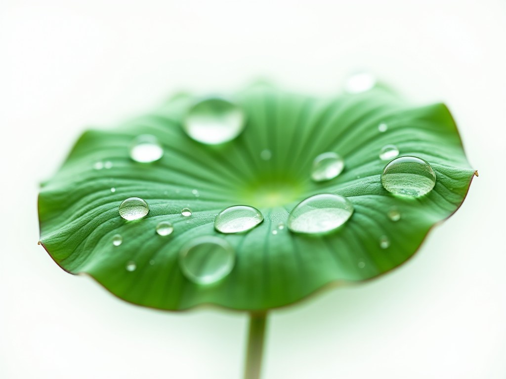 荷叶效应:疏水界面让水珠成球滚落的原理