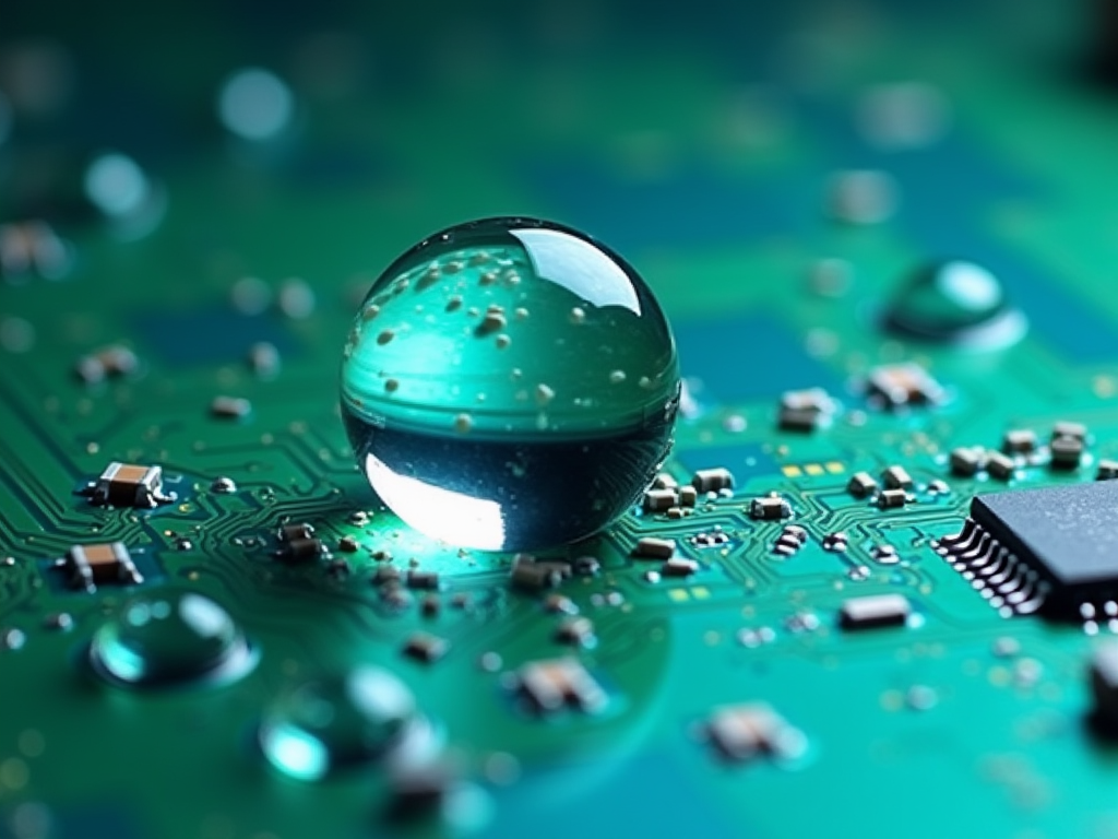 派旗纳米涂层PCBA疏水效果