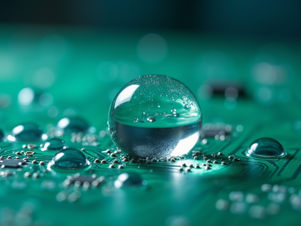 派旗纳米涂层PCBA疏水效果