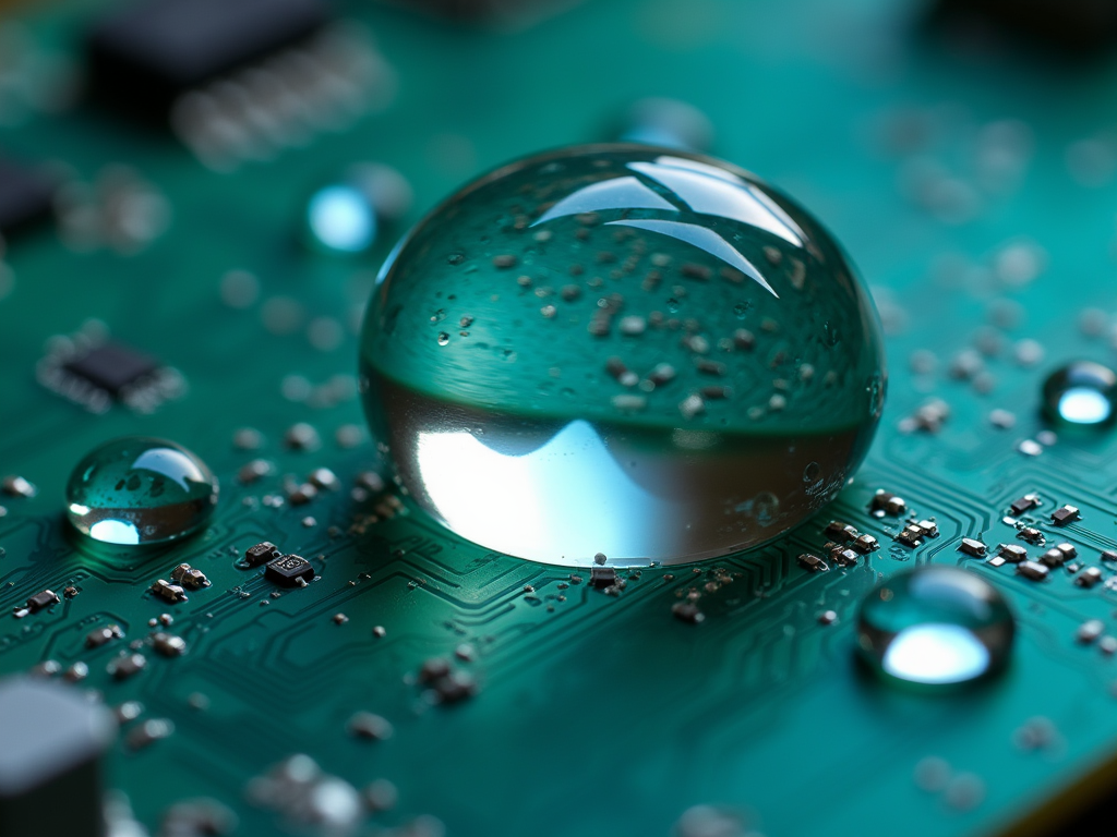 派旗纳米涂层PCBA疏水效果