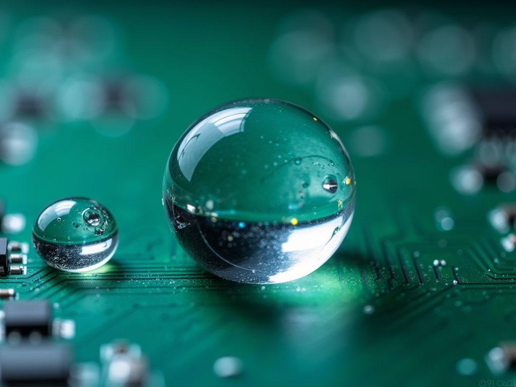 派旗纳米涂层PCBA疏水效果