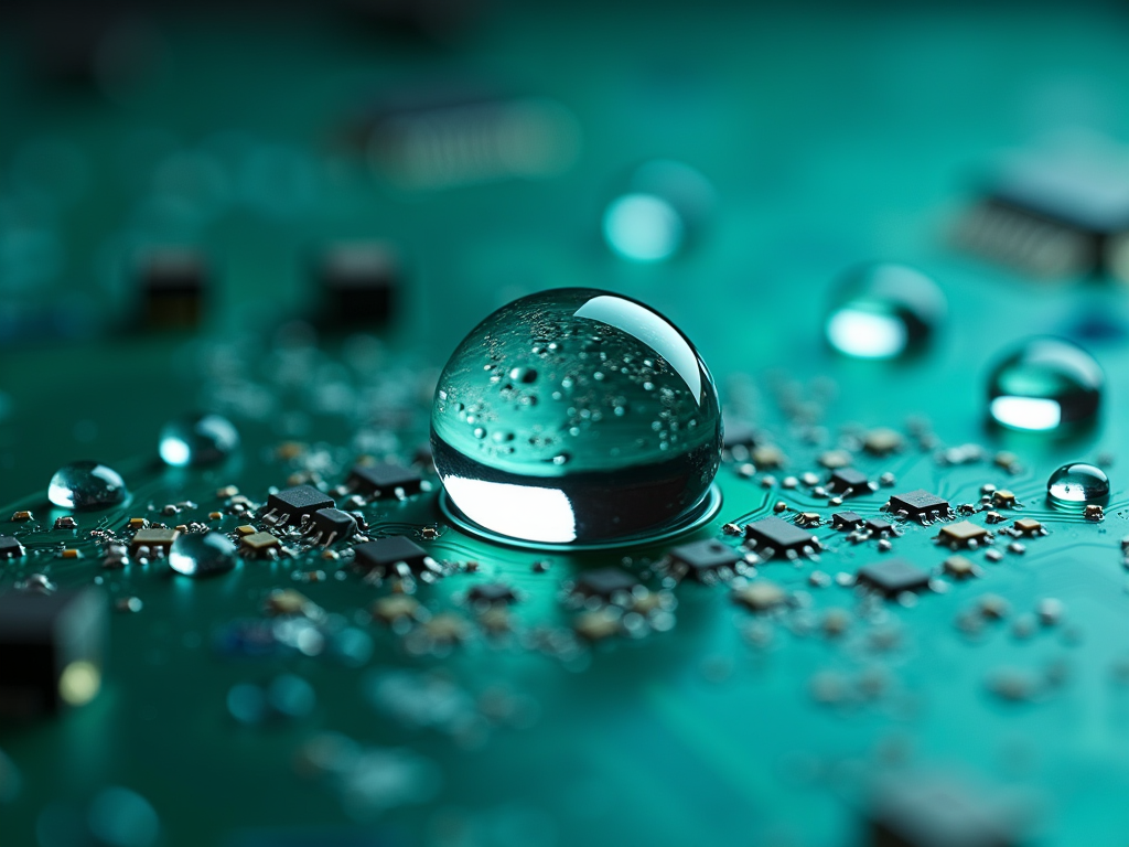 派旗纳米涂层PCBA疏水效果
