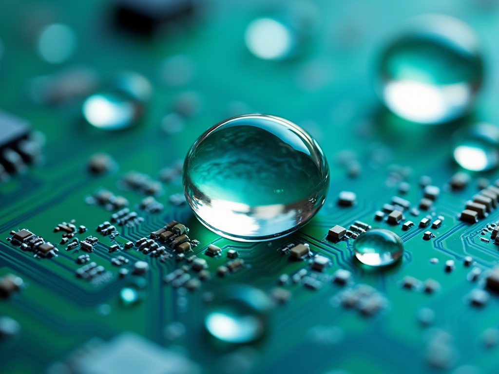 派旗纳米涂层PCBA疏水效果