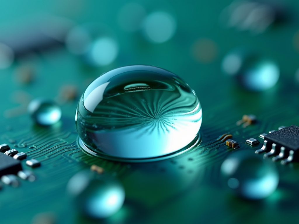 派旗纳米涂层PCBA疏水效果