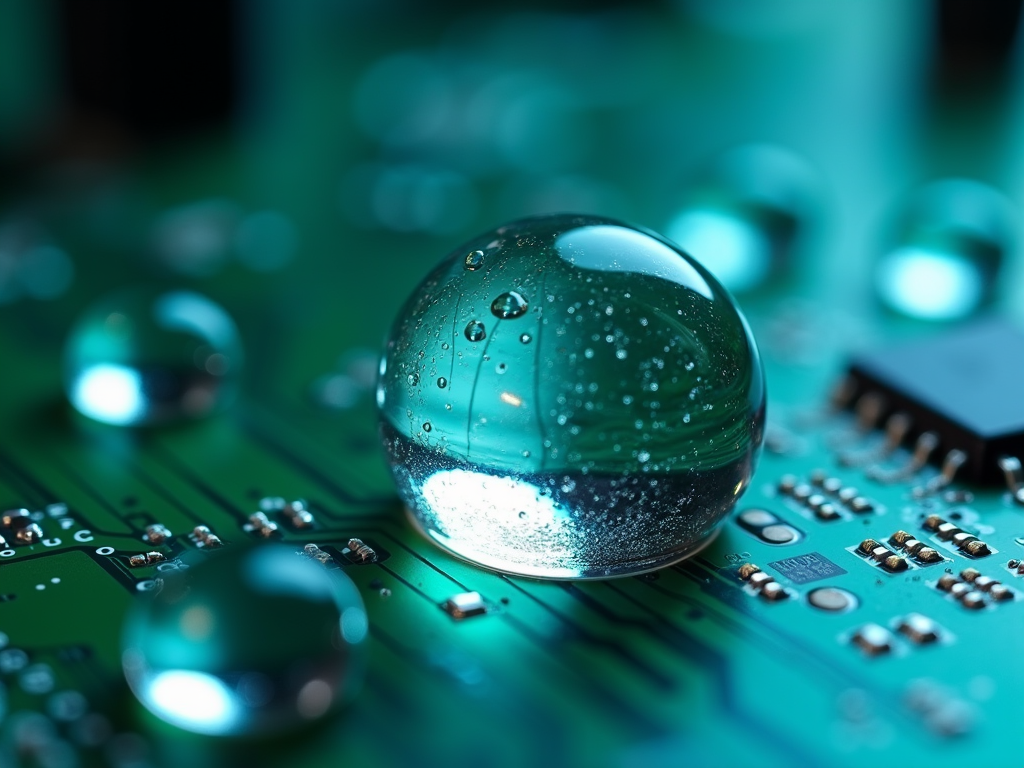 派旗纳米涂层户外设备PCBA疏水效果