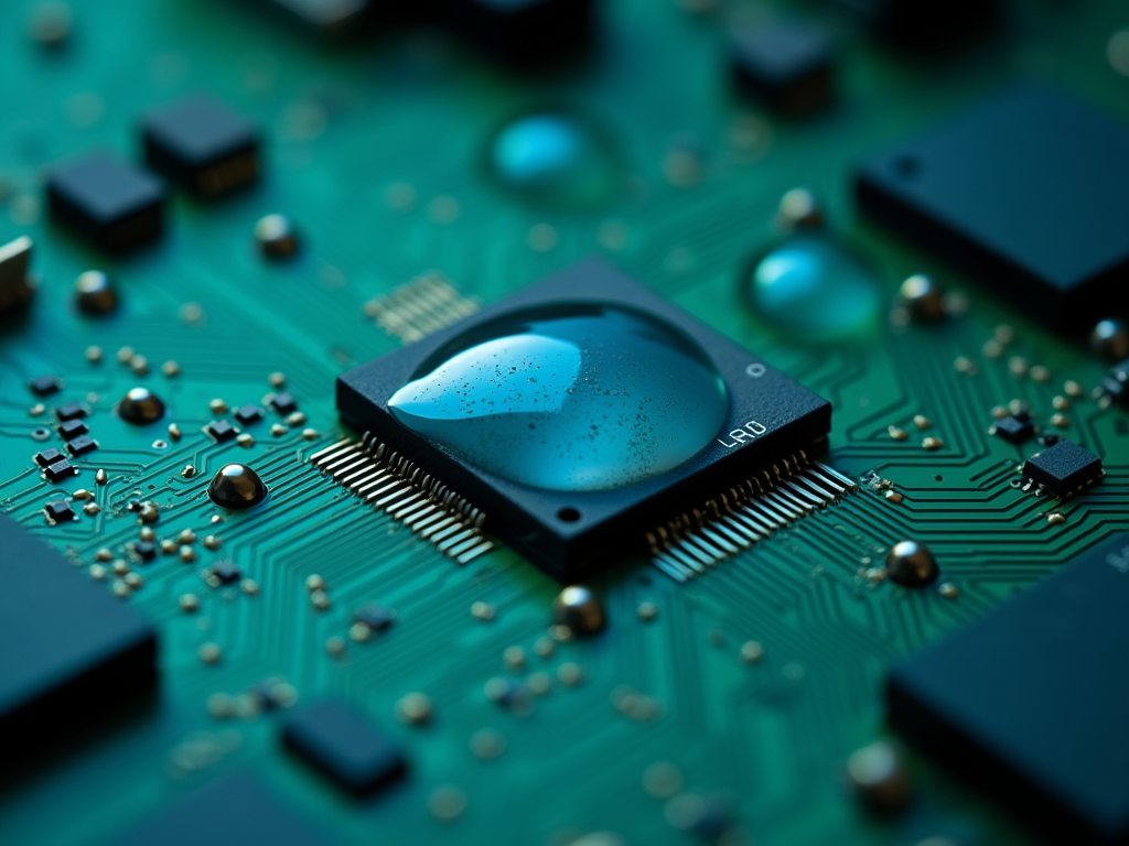 PiQnano™纳米涂层服务器主板疏水效果